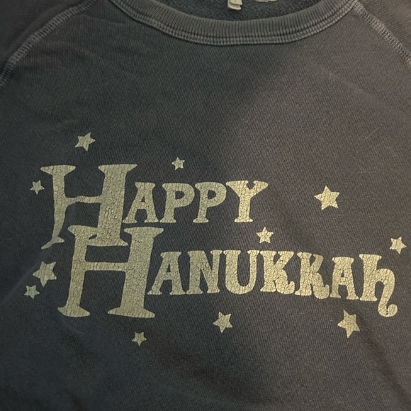 THE GREAT. Blue college sweatshirt Hanukkah Sweatshirt rare unisex - Picture 5 of 8